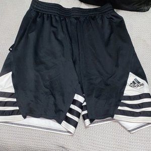 Adidas Shorts - Mens/Womens - Black and White